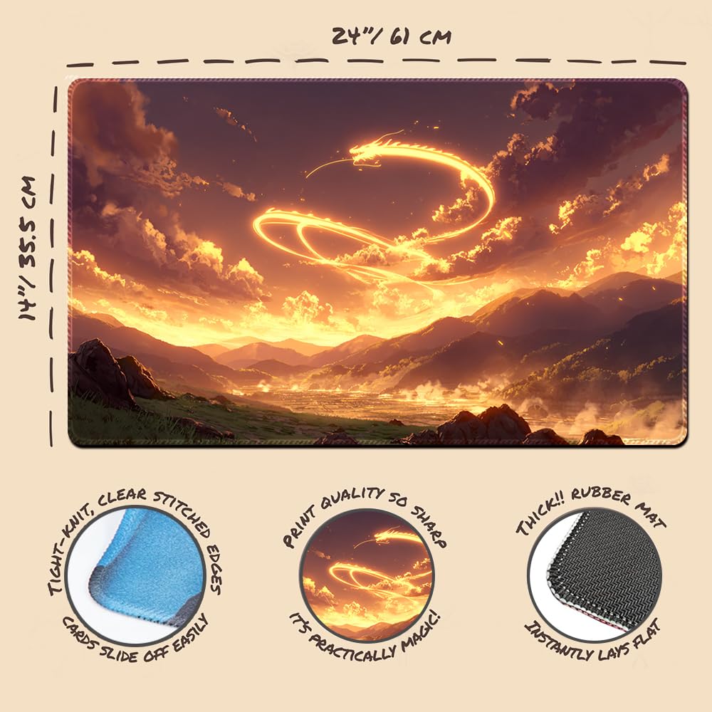 MTG Playmat,With Waterproof Storage black Bag Szie 60 x 35CM - Image 2