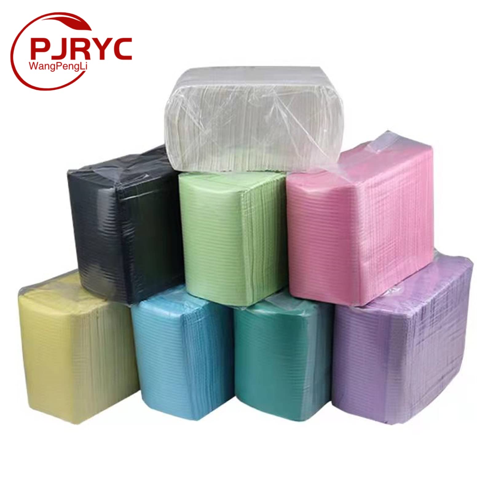 PJRYC 125 Stück Zahn-Lätzchen, 33 x 45,7 cm, 3-lagig, Einweg-Lätzchen, wasserdicht, für Patienten, wasserdicht, Tattoo-Lätzchen, Zahnbauch(Weiß)