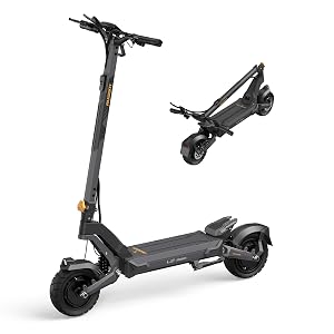 Ausom 2000W Dual Motor Folding Electric Scooter for Adults Off Road Dual Motor E-Scooter with E-ABS and Dual