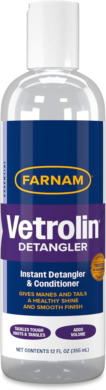 Farnam Vetrolin Instant Detangler and Conditioner for Horse Manes and Tails, 12 Oz