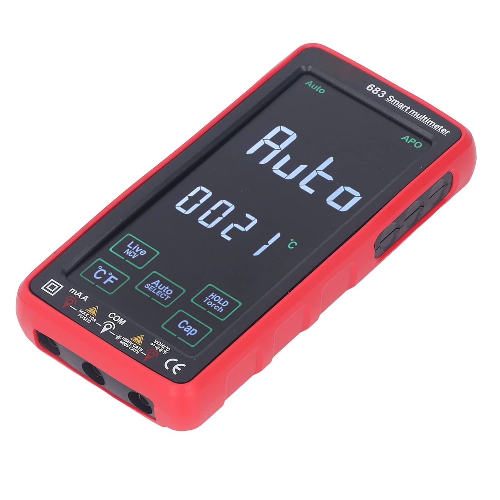 Hyuduo Tester Multimetro Digitale, Misuratore Elettrico Intelligente con Portata Automatica, Tester Elettrico Intelligente Ad Alta Precisione Antiustione, Formato Tascabile Portatile per Elettricisti