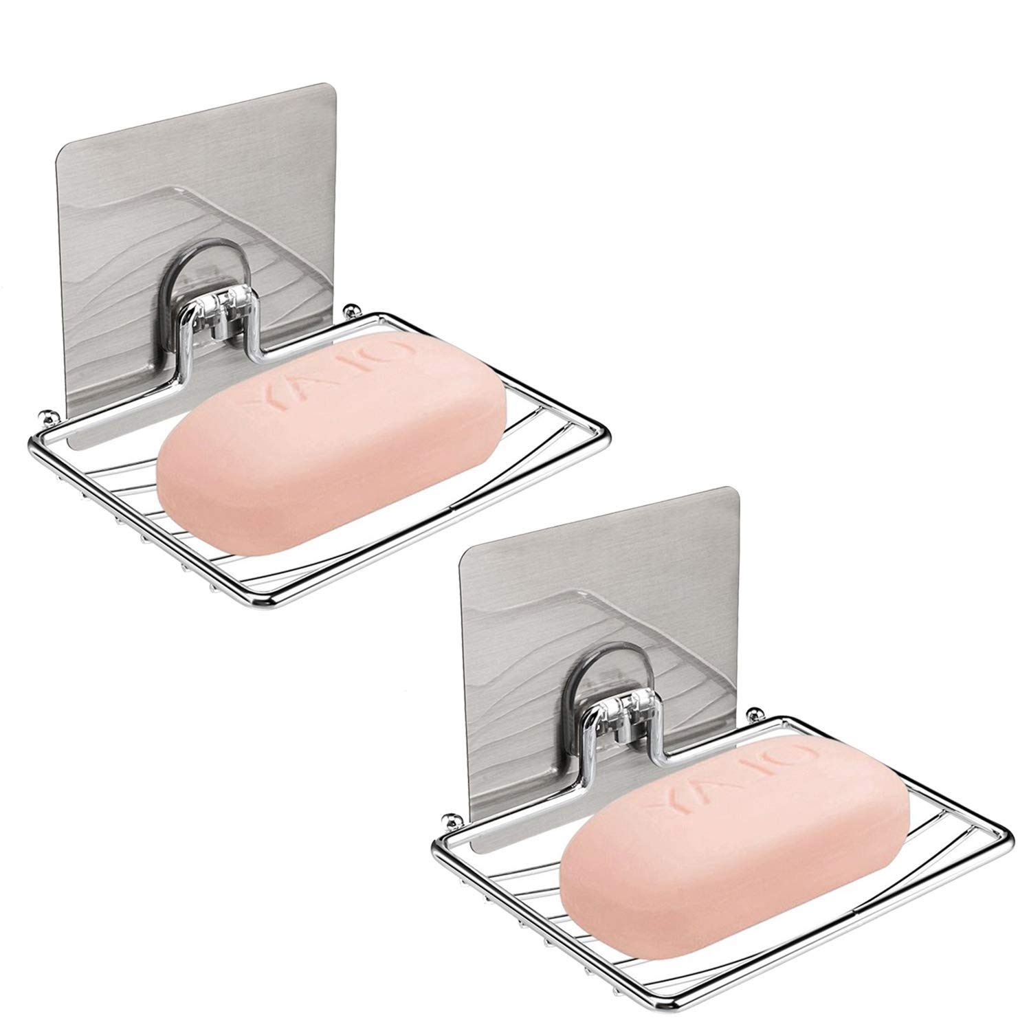 HOKIPO® Magic Sticker Series Self Adhesive Chrome Plated Metal Soap Holder - Pack of 2 (B07VQ7RXBD) Amazon Price History, Amazon Price Tracker