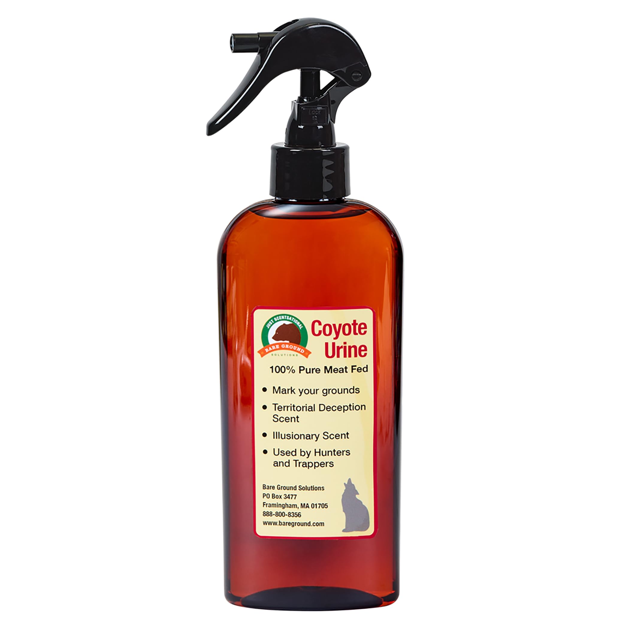 Just Scentsational RS-8 Coyote Urine for Gardens, Hunters, and Trappers, 8 oz with Trigger Sprayer