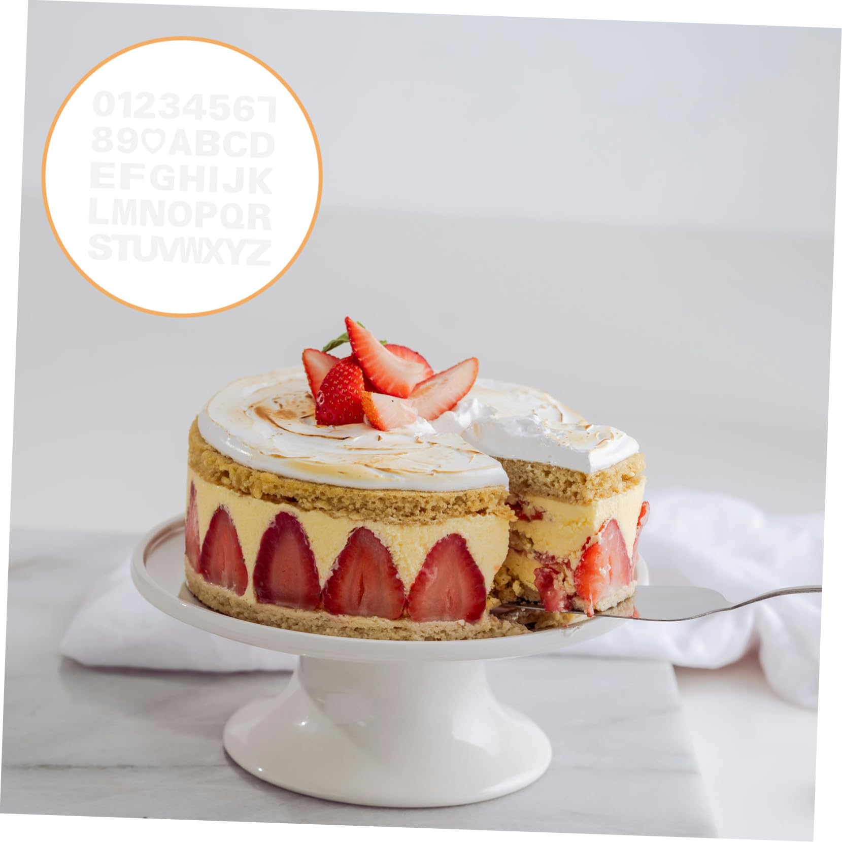 Toyvian 37 Pezzi Stencil per Torte Lettere, Numeri e Cuore, Stampi in Pet Antiaderenti, Facili da Usare per Matrimoni e Pasticceria
