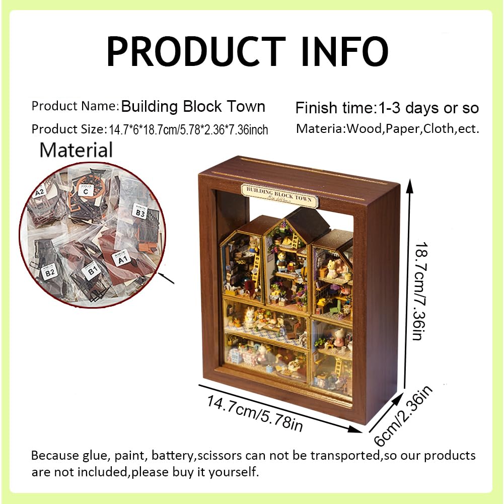 TOPBSFARNY DIY Dollhouse Kit Creative Assembly Miniature Scenery Doll House Mini World Series Miniature Collection 3D Wooden Puzzle for Women and Men Gift (QH-032) - Image 3