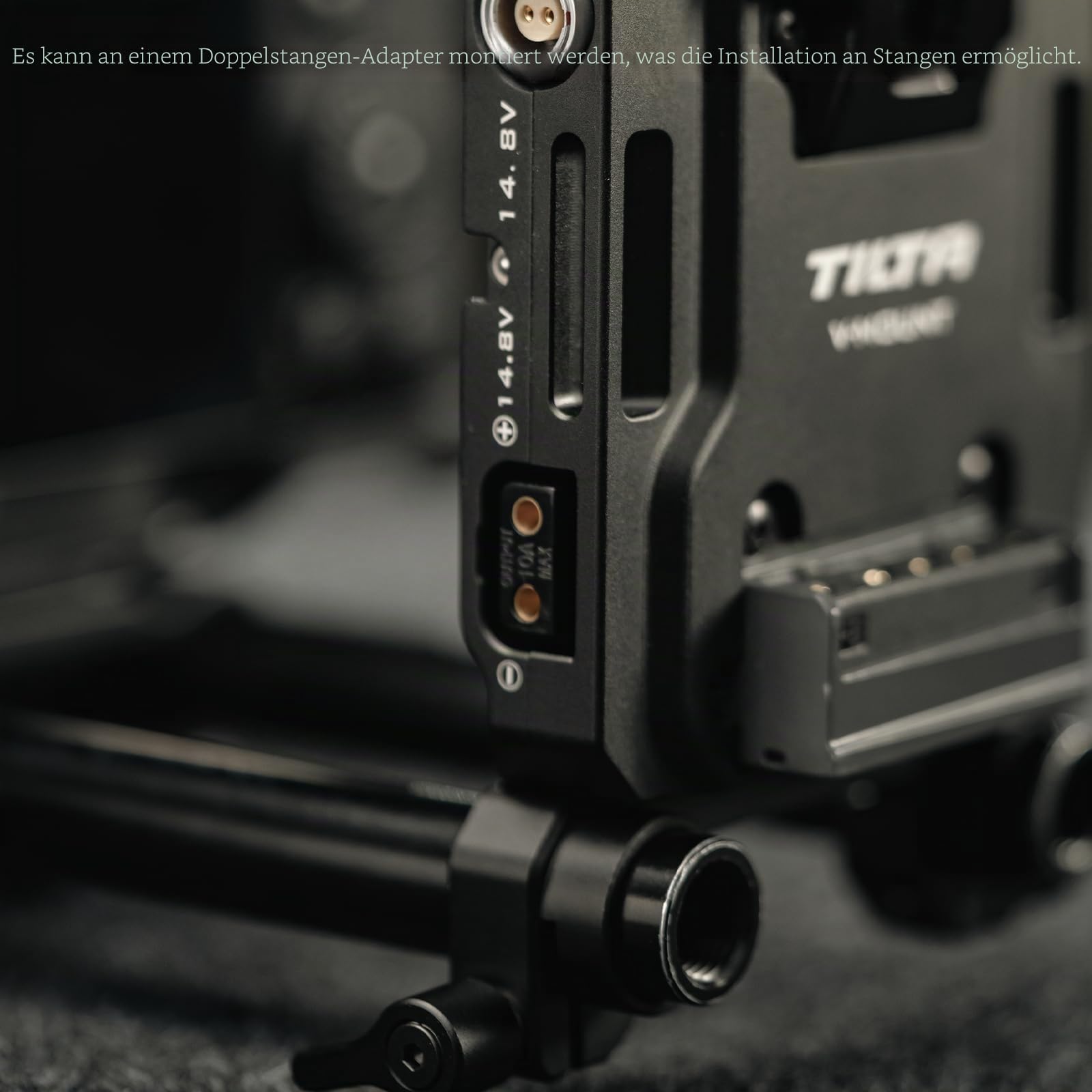Tilta Mini PD V-Mount Akkuplatte mit 1/4"-20 Gewinde, USB-C / 2 Pin/P-Tap Anschluss - Schwarz TA-BTP4-V-B