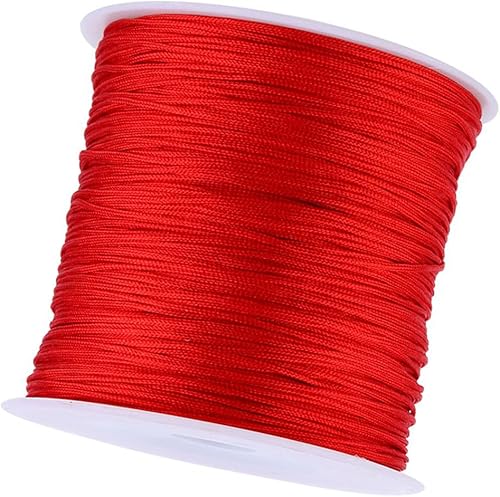 Yosoo Health Gear Cordón de nudo chino, cordón de nudo de macramé, cordón para hacer joyas, 328.1ft x 0.031in, cuerda de nailon de nudo chino de