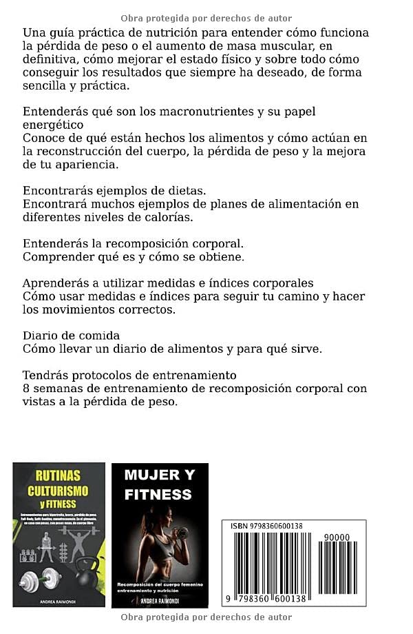 Miniatura 2 de Dieta y Fitness Guía práctica de nutrición para la recomposición corporal (Spanish Edition)