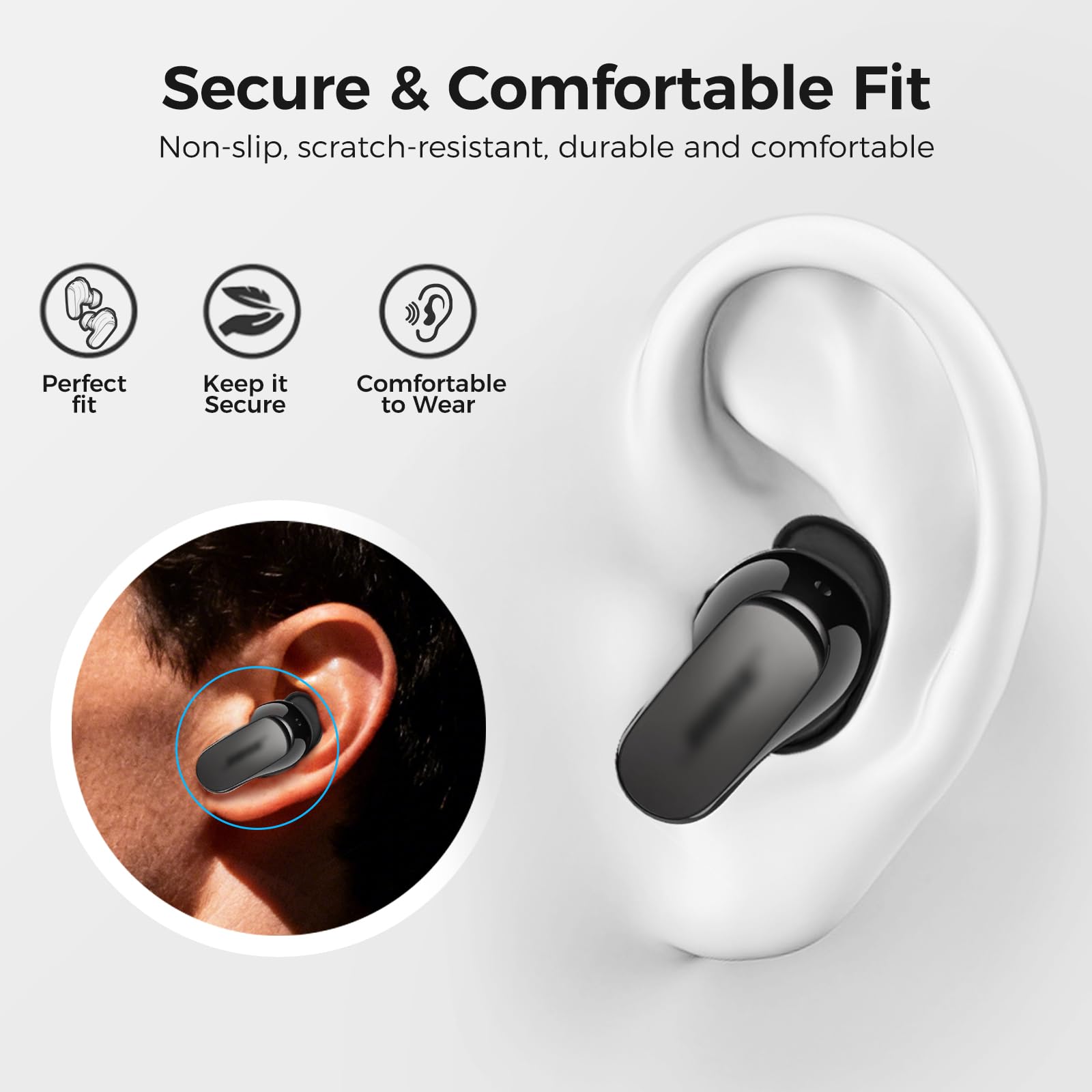 AhaStyle Crochets d'oreille pour Bose QuietComfort Ultra 2e Génération (2025) et QuietComfort Ultra (2023) [avec Étui Rangement Portable] – 3 Paires (S/M/L) – Embouts Sport Antidérapants en Silicone