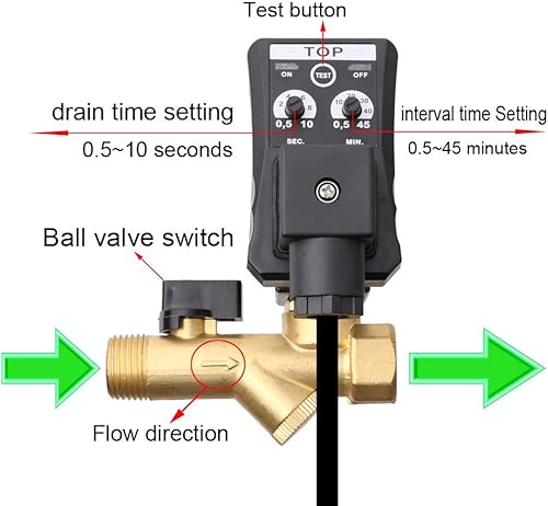 Miniatura 2 de Válvula de drenaje de condensado cronometrada automática Ac110v para comprimido con cable de alimentación
