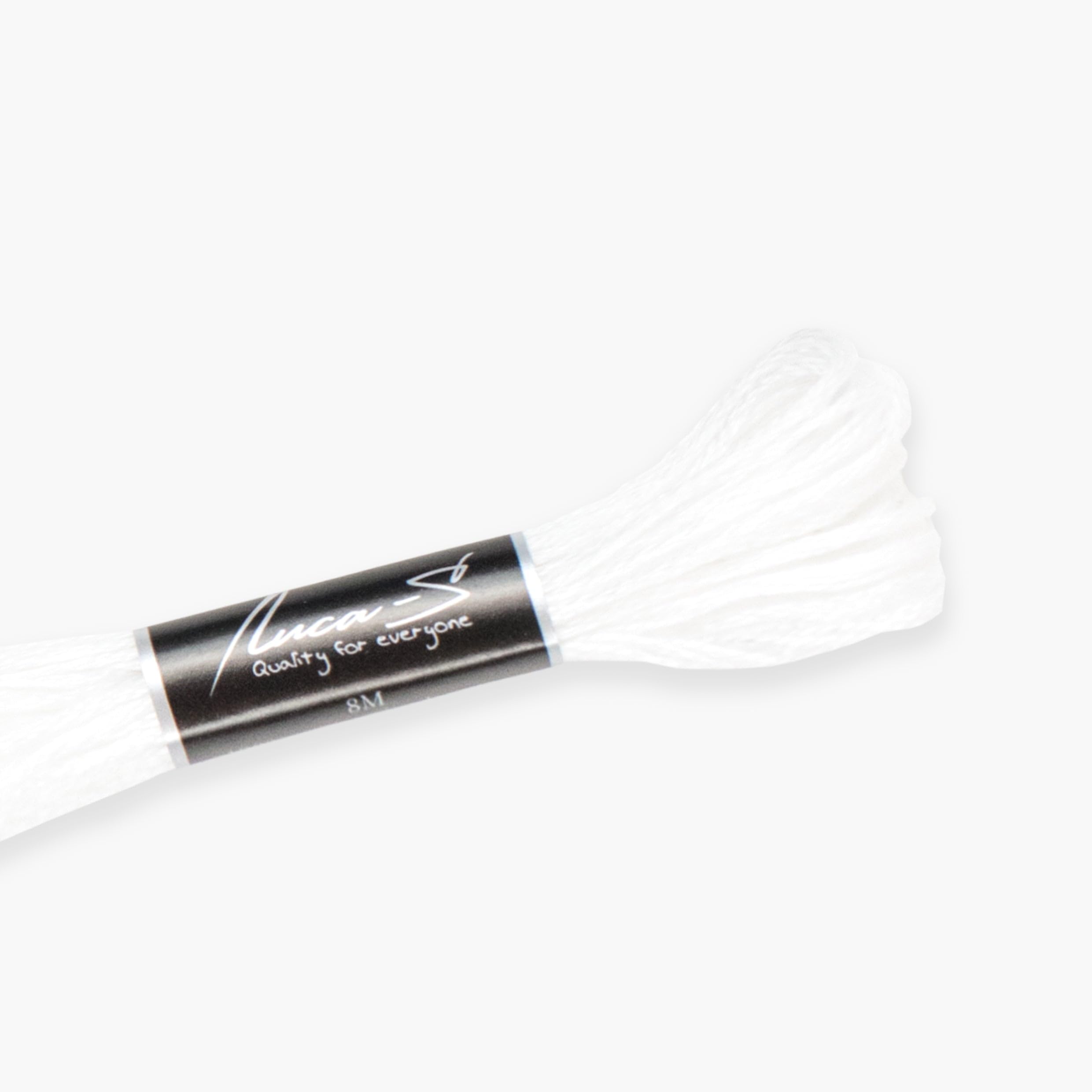Luca-S Hand Embroidery Cotton Thread 8 m Ball White/DMC Blanc/Anchor 1 Embroidery Thread Cross Stitch Thread