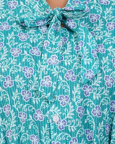 Image of MENMAII Women's [L-4XL] Full Open /Front Buttoned [a Kind of Adaptive Clothing] Multipurpose Nighty for Maternity /Pregnancy /Elderly /Patient /Feeding /Hospital Purpose Nighty Calf Length