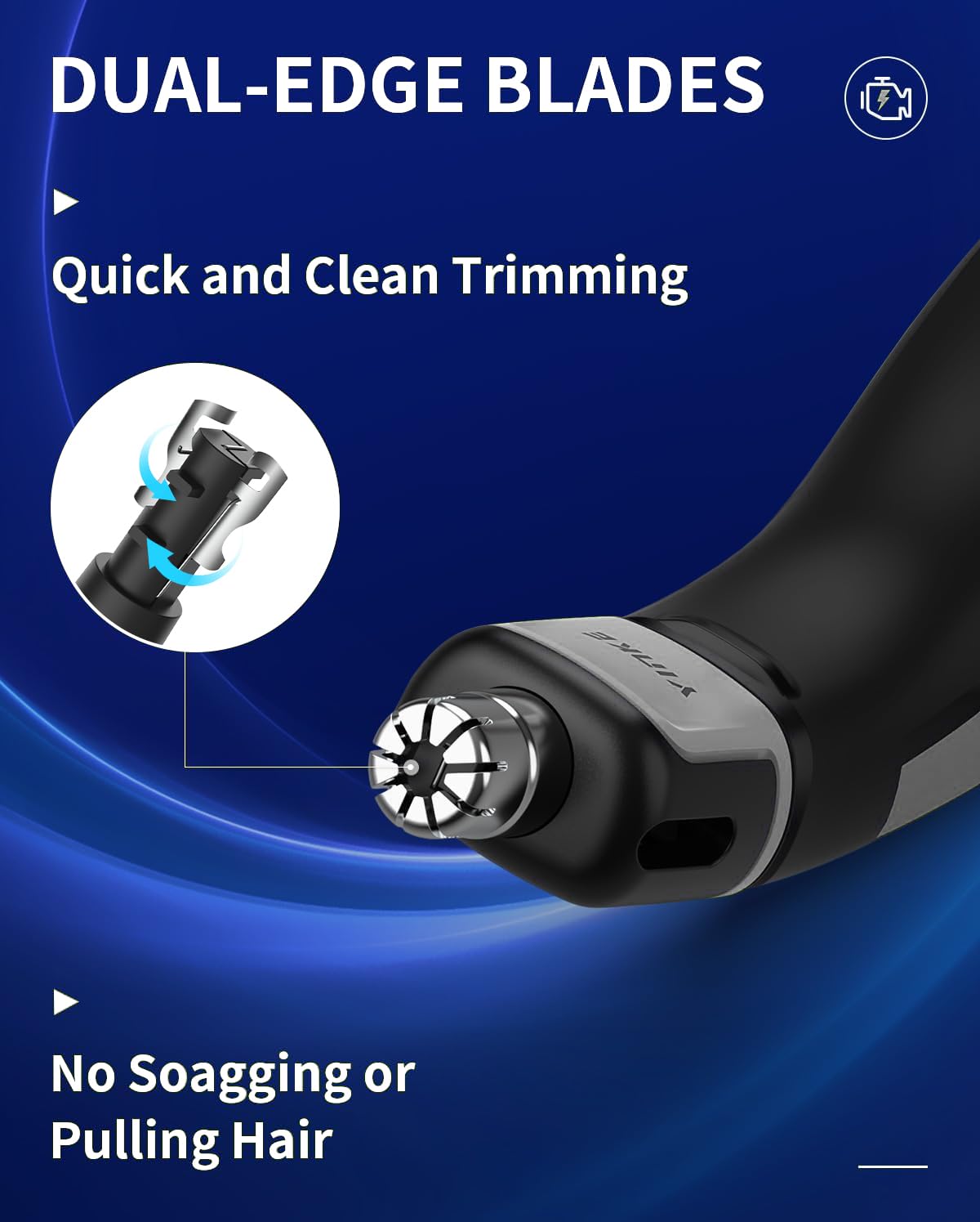 Yinke Głowica Zamienna Yinke Kompatybilny z One-Blade i One-blade Pro Shaver, Podwójne ostrza wodoodporne do łatwego czyszczenia (1 sztuka)