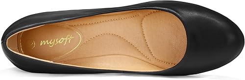 Miniatura 4 de mysoft Zapatos de tacón bajo para mujer, con puntera cerrada, tacón bajo, sin cordones, zapatos de vestir