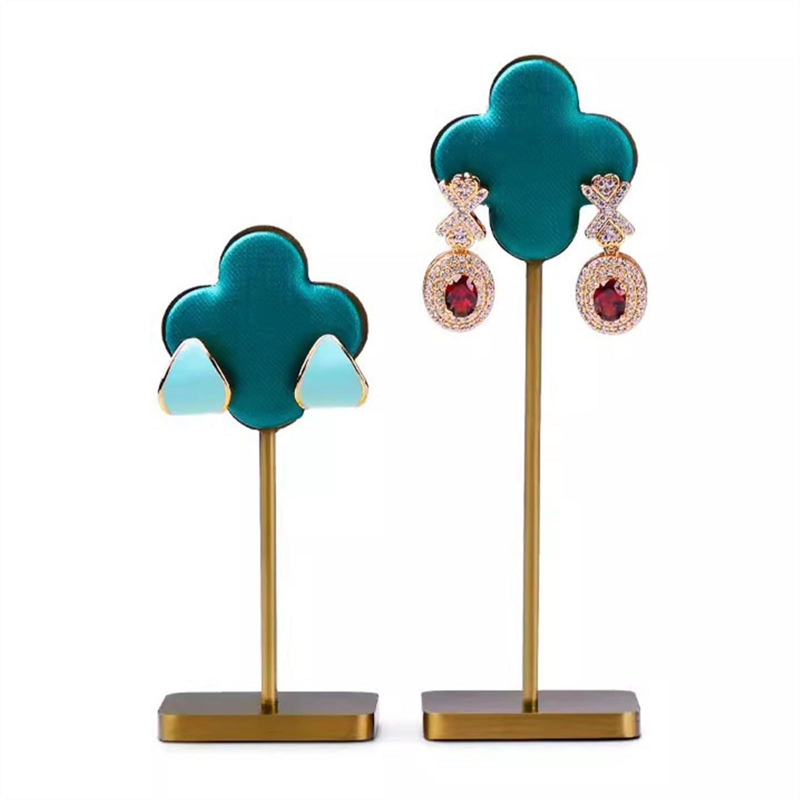 RUNZE765Z Display Stand Earring Display Holder 2Pcs Earrings Stand Countertop Hanging Jewelry Organizer for Jewelry Organizer(Green)