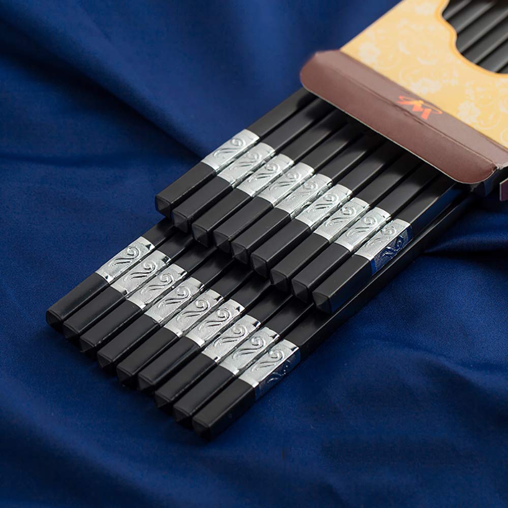 chinesische Essstäbchen, asiatisches Besteck, wiederverwendbare Essstäbchen, ein Satz hochwertiges Geschirr, rutschfest/schimmelig (Länge: 27,2 cm), Essstäbchen, Glasfaser-Essstäbchen-Set-A ( Color :