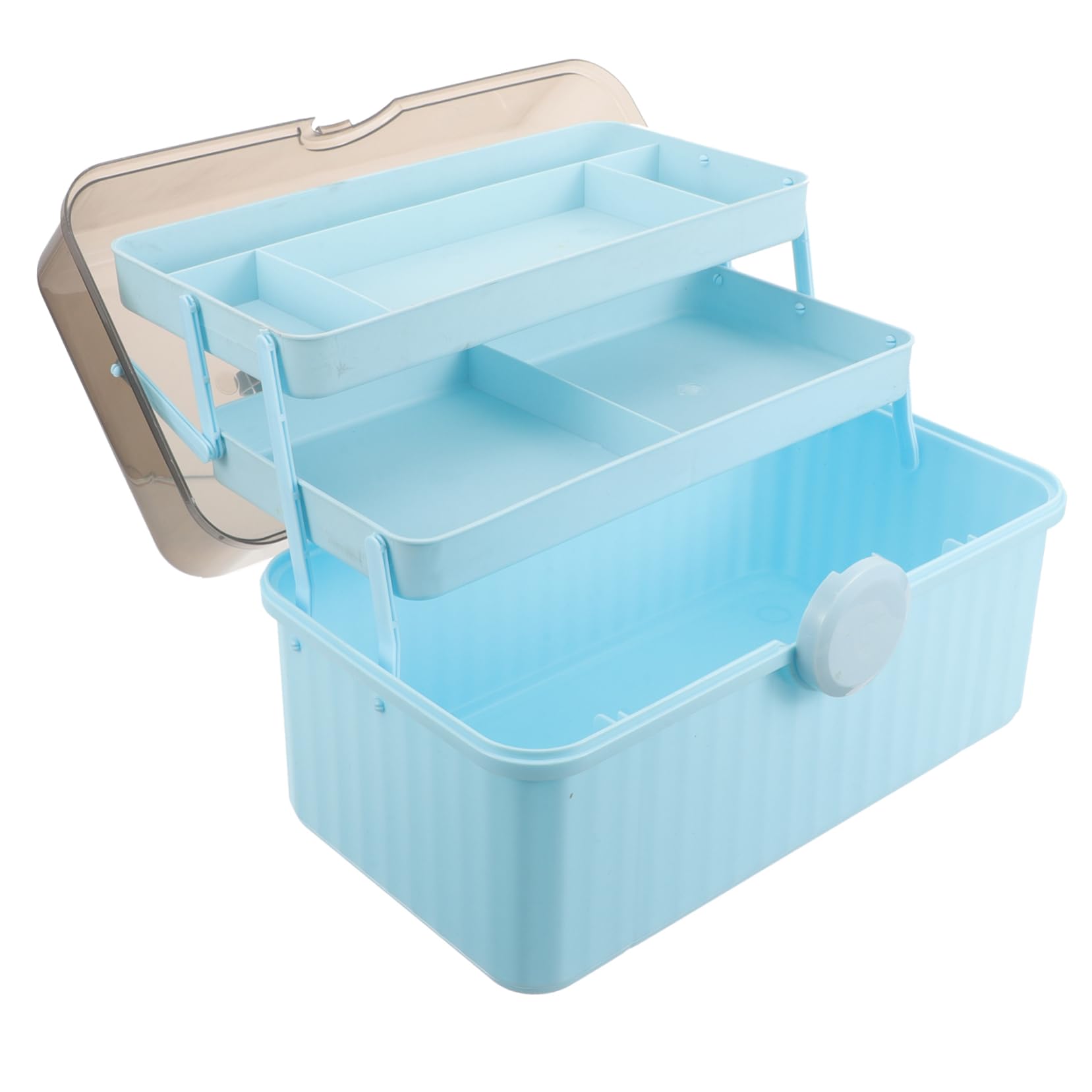 FRCOLOR Caja Botiquín de Medicamentos Multicapa Hogar Azul