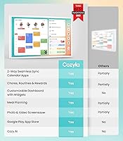 Vista 2 de Cozyla Calendario Digital+ 2: Planificador de Pared de 24 Pulgadas con Pantalla Táctil, Tabla de Tareas, Personalizar Panel de Control, Calendario