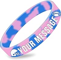 Vista 9 de 50Pcs Custom Silicone Wristbands Personalized Debossed Rubber Bracelets for Motivation, Party favors, Events, Birthdays, Awareness