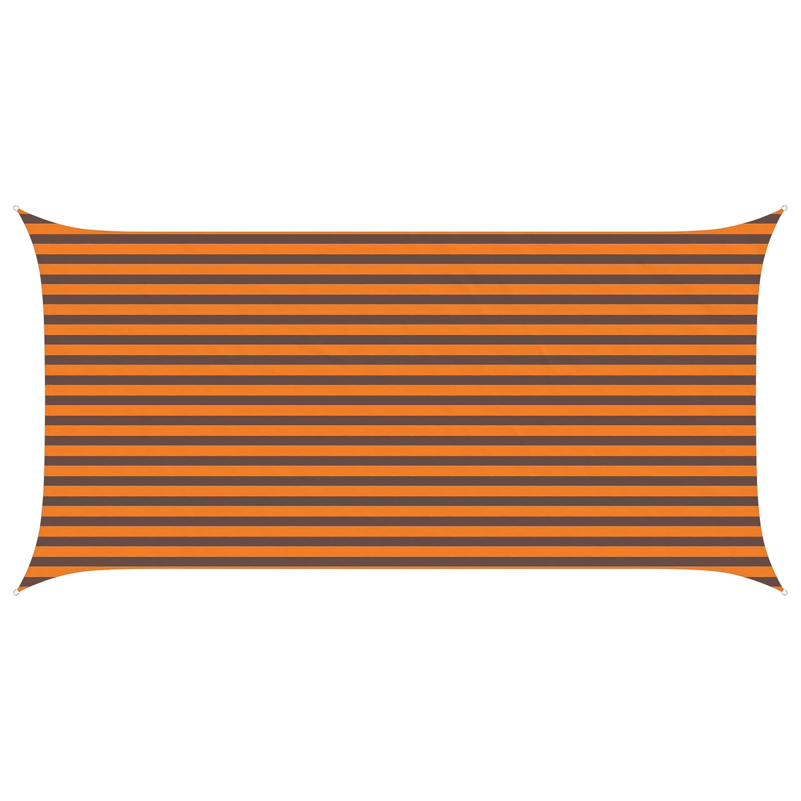 vidaXL Sun Shade Sail Orange and Brown 5 x 2,5 m 100% Polyester Oxford, Outdoor Shade, UV-Resistant, Rectangular Canopy, Polyester Cover, Modern Terrace, Water Resistant Poolside — image 1
