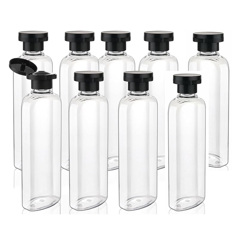 Wowang Frascos Recarregáveis para Viagem com Tampa Flip, 220 mL, Pacote com 9