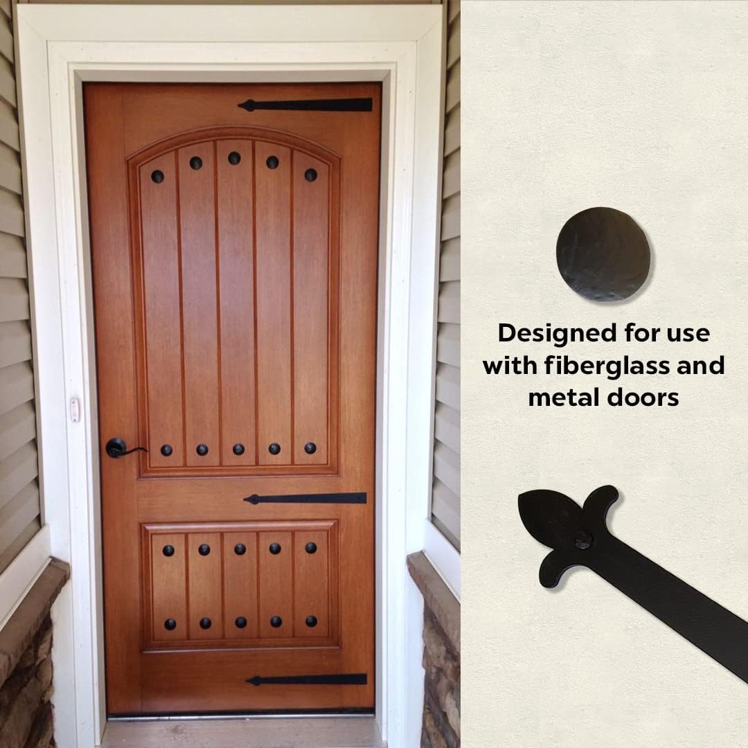 Self Adhesive Dome Top Round Clavos, 1-1/2" - Upholstery Nails & Furniture Tacks - Decorative Door Nail for Farm Barn & Garage Doors, Fiberglass, Wooden, Metal, The Rustic Express - 20 Pack