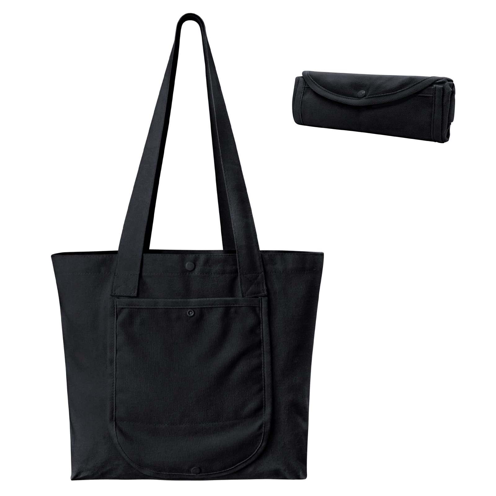 Faylapa 1/3/6 Packs Canvas Tote Bag, Heavy Duty Foldable Reusable Grocery Shopping Bags for Crafts DIY Painting