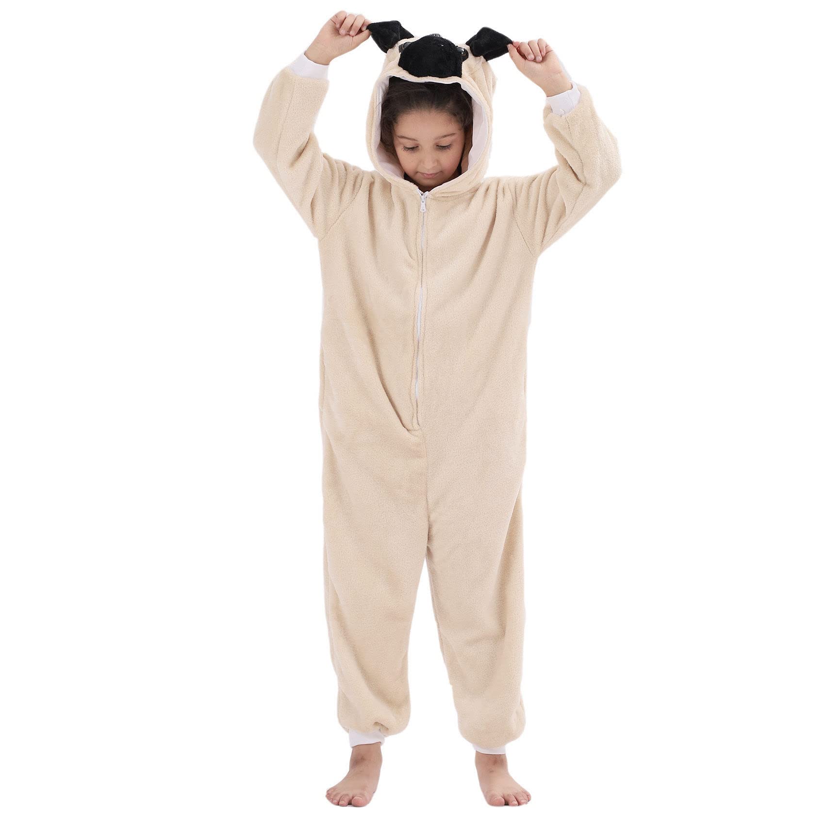 WAFUNNE Animal Onesie Costume for Kids Child Boys Girls Womens Mens Cosplay Halloween Dog Shar Pei