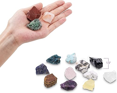 Miniatura 7 de Soulnioi Juego de 14 piedras curativas de cristales de chakra y piedras crudas con caja de madera de regalo para principiantes meditación reiki
