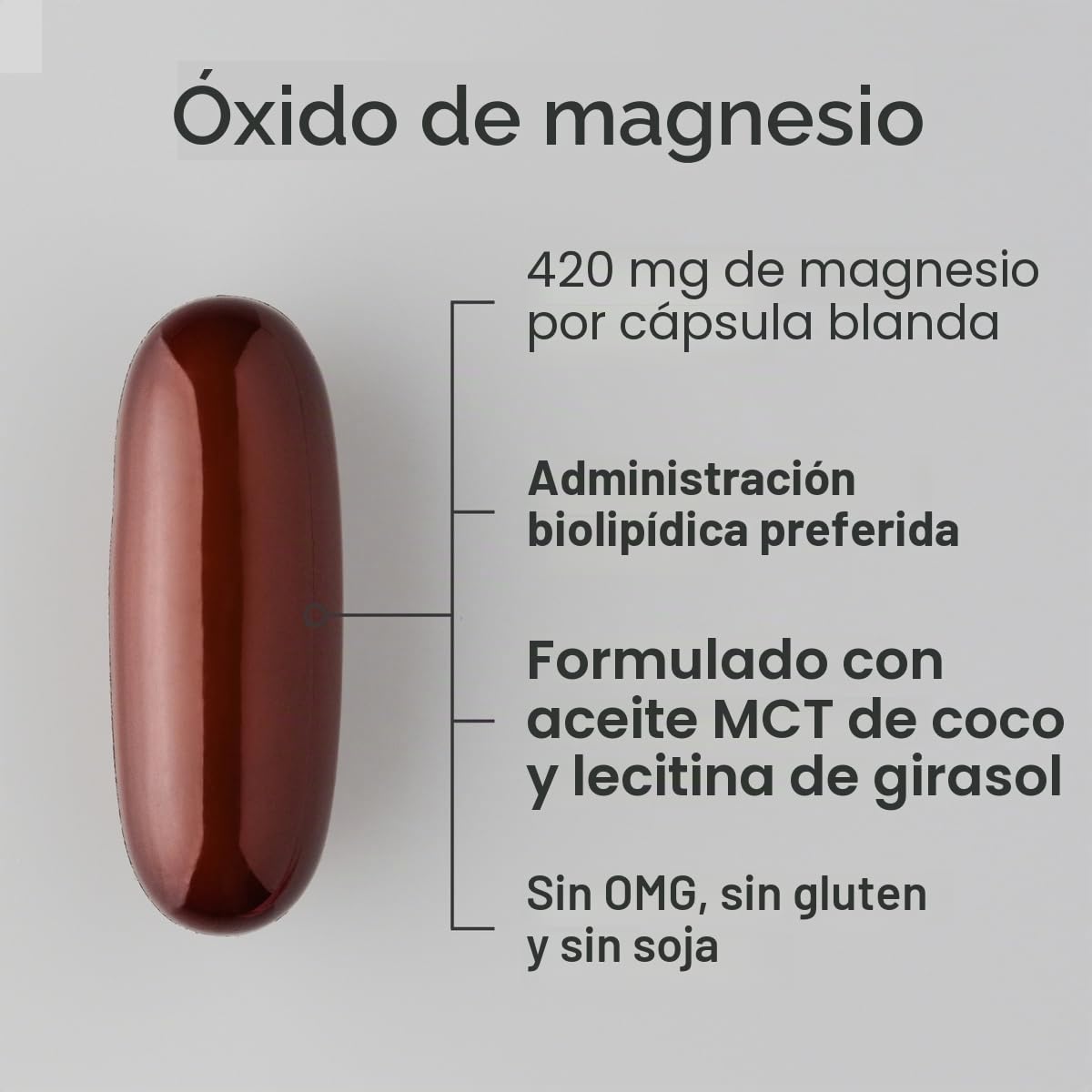 Sports Research® Óxido de magnesio 420 mg con aceite MCT de coco, 90 cápsulas blandas