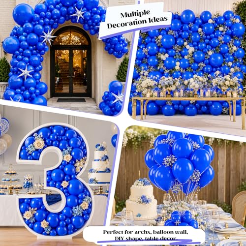 Image of Togvu Blue Balloons, 50Pack 5 Inch Small Mini Royal Blue Latex Party Balloons for Birthday Graduation Baseball Nautical Retirement Bachelorette Patriotic Party Decorations Supplies