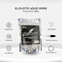 Vista 2 de TBB0.25 Airsoft BBS 0.25G, Grado de Competencia, Blanco o Blanco Cremoso, 4000 Balas/Bolsa