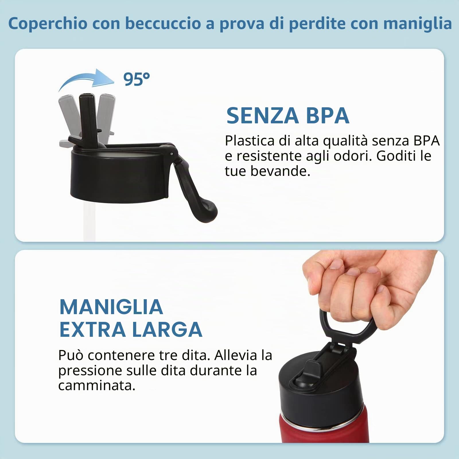Volhoply 650ml Isolato Borraccia Termica con Cannuccia 4 Confezioni, Bottiglia in Acciaio Inox con Manico,Bottle a Doppia Parete, Bottiglie Sportive per Bambini,Scuola,Lavoro(Assortito,4 set)