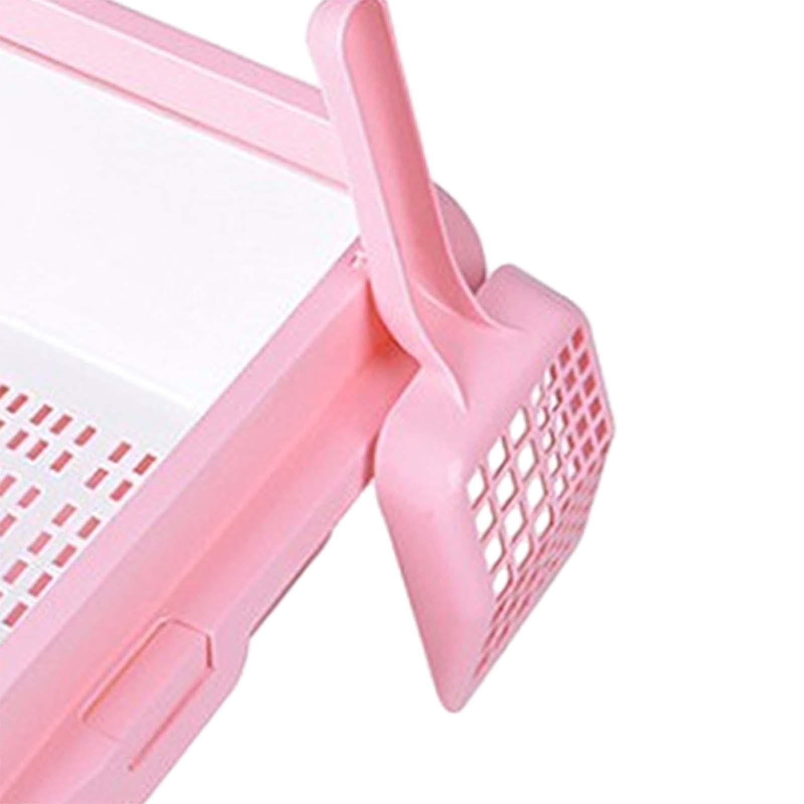 kuweta dla kota, Kuweta dla kota Otwarta kuweta Odporna na zachlapania piaskownica Kotek Nocnik Toaleta z wysokimi ściankami wszystkie rodzaje żwirku kotów(Pink)
