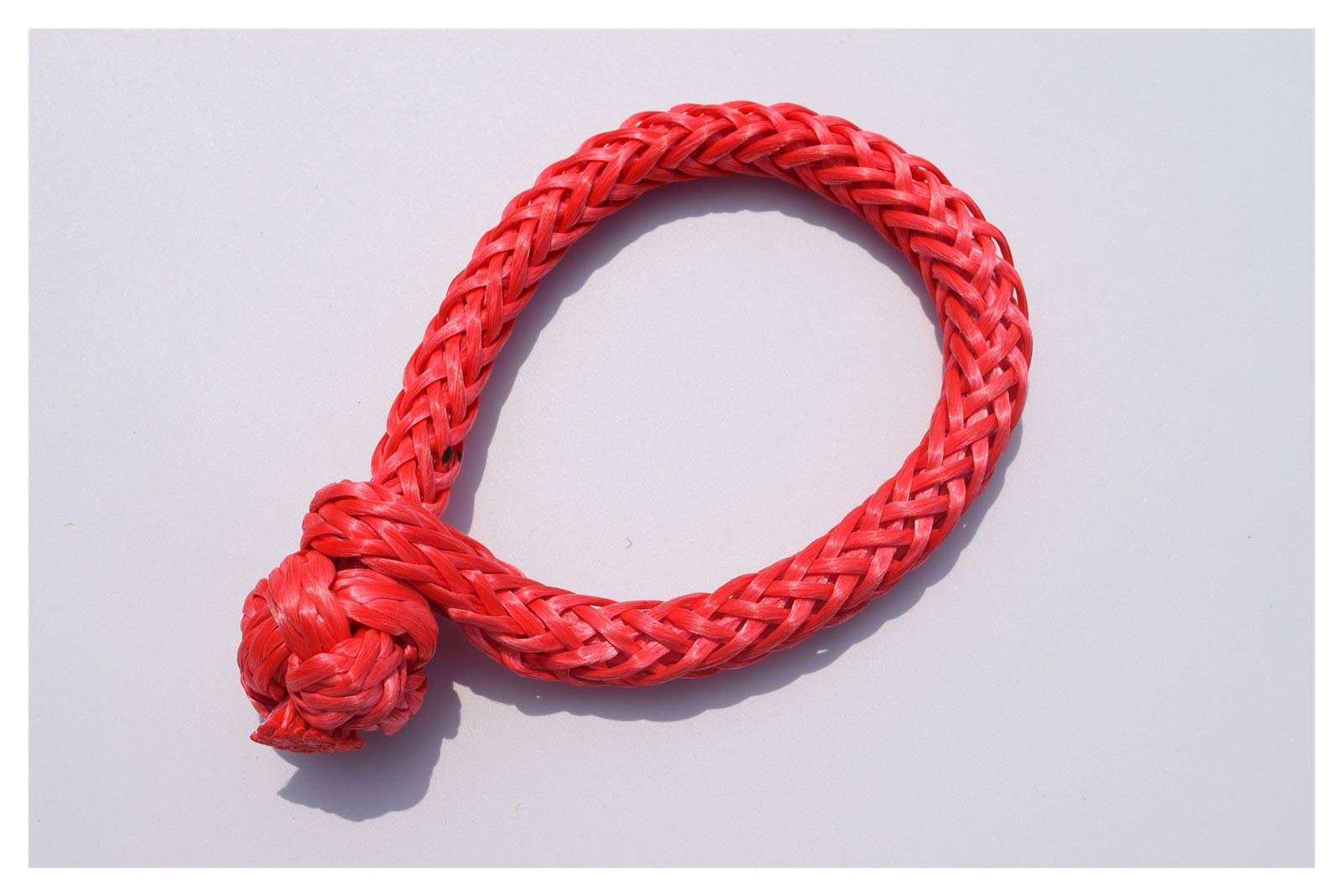 Winch Rope, 6mm*80mm Soft Shackles,Rope Shackle for Recovery Towing UHMWPE for ATV UTV SUV(Rosso)