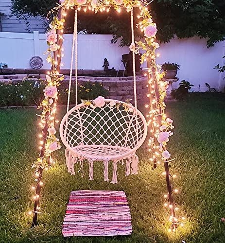 Lskytop 6Ft Artificial Peony Flower Garland Flower Vine Garland Silk Peony Garland With Pink And White Flowers For Party Wedding Wall Decor #TOP2