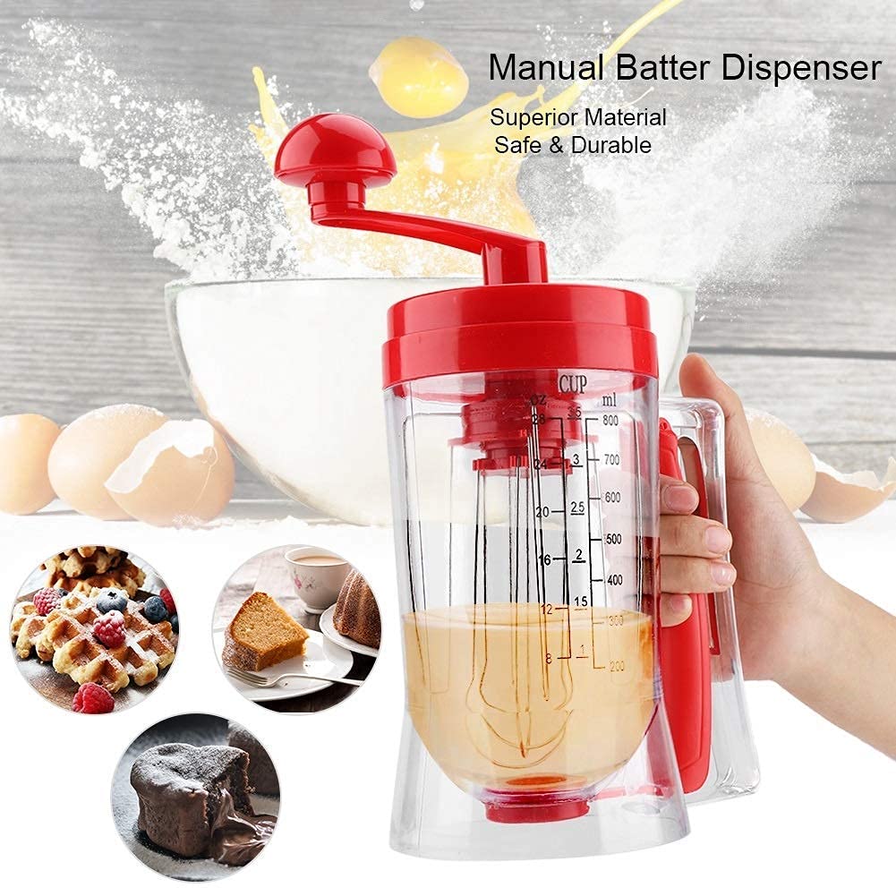 Pancake Batter Dispenser, Batter Dispenser, Handheld Pancake Cupcake Batter Mixer Dispenser Mixer Maschine Backwerkzeug, ​für Mix, Gebäck, Waffel, Messbecher für Muffins, Backen