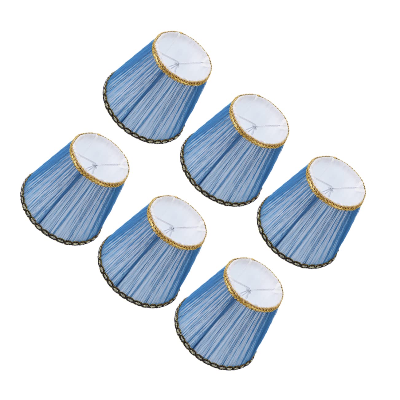 Operitacx Set 6 Pezzi Paralumi Blu Clip-on, Copri Lampada da Tavolo e Lampada da Terra, Stile Semplice Elegante, Adatti per Applique e Lampade Domestiche