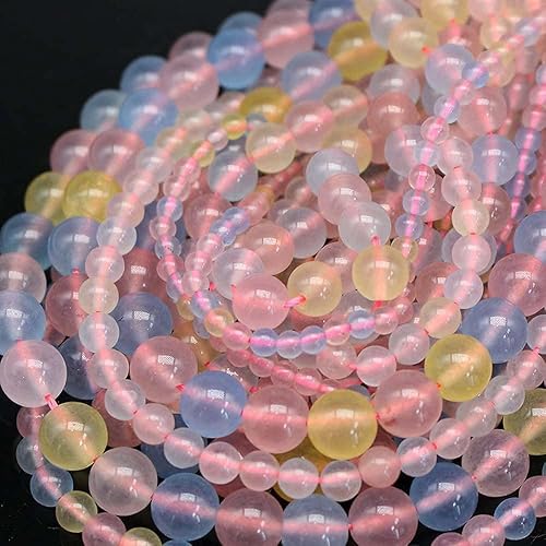 Oameusa Cuentas redondas de ágata lisas naturales, cuentas de ágata sueltas, cuentas de ágata para hacer joyas, 15 pulgadas, 1 hebra por bolsa, al disponible en Yaxa Colombia