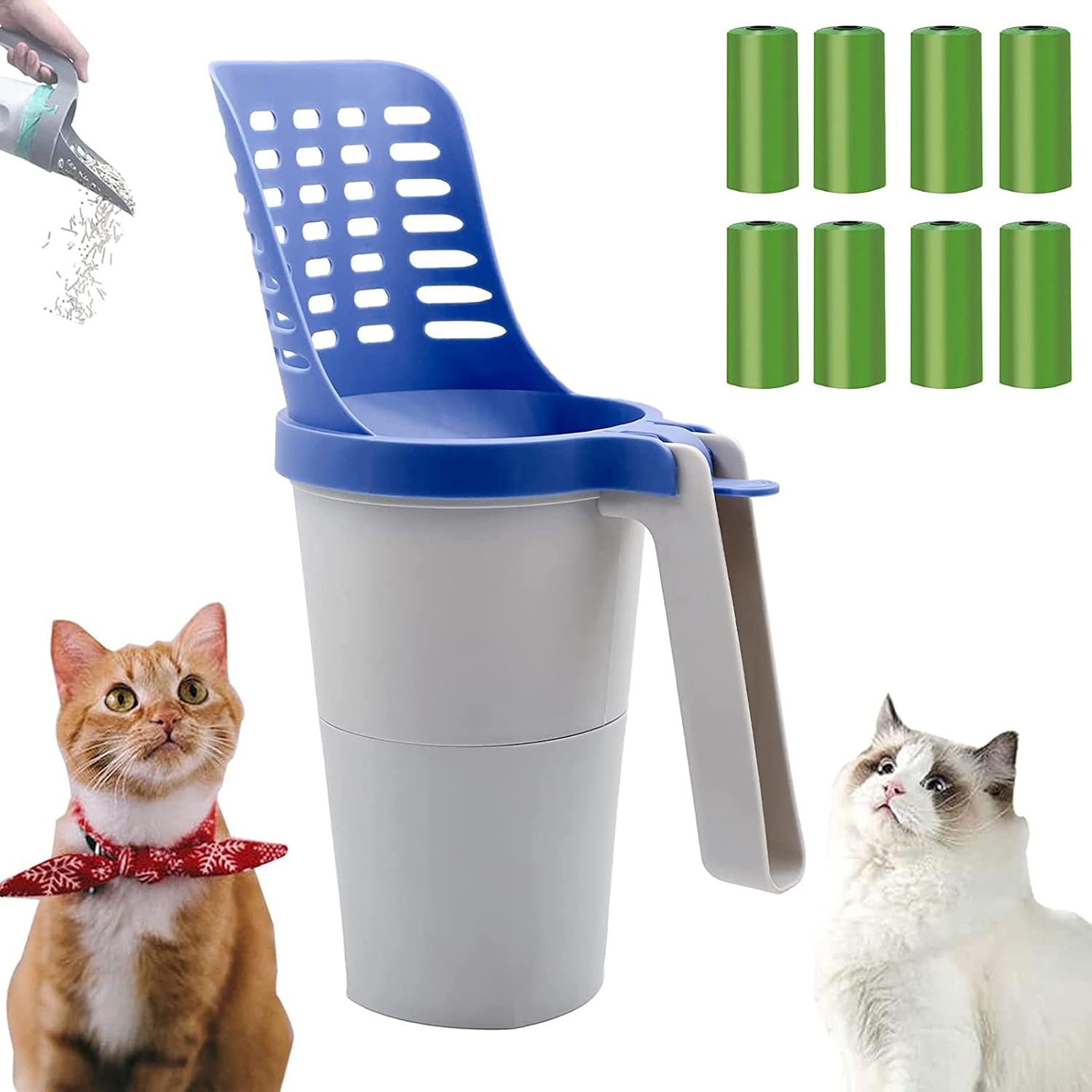 FUXHBFB Premium Cat Litter Scoop with Bags, Integrated