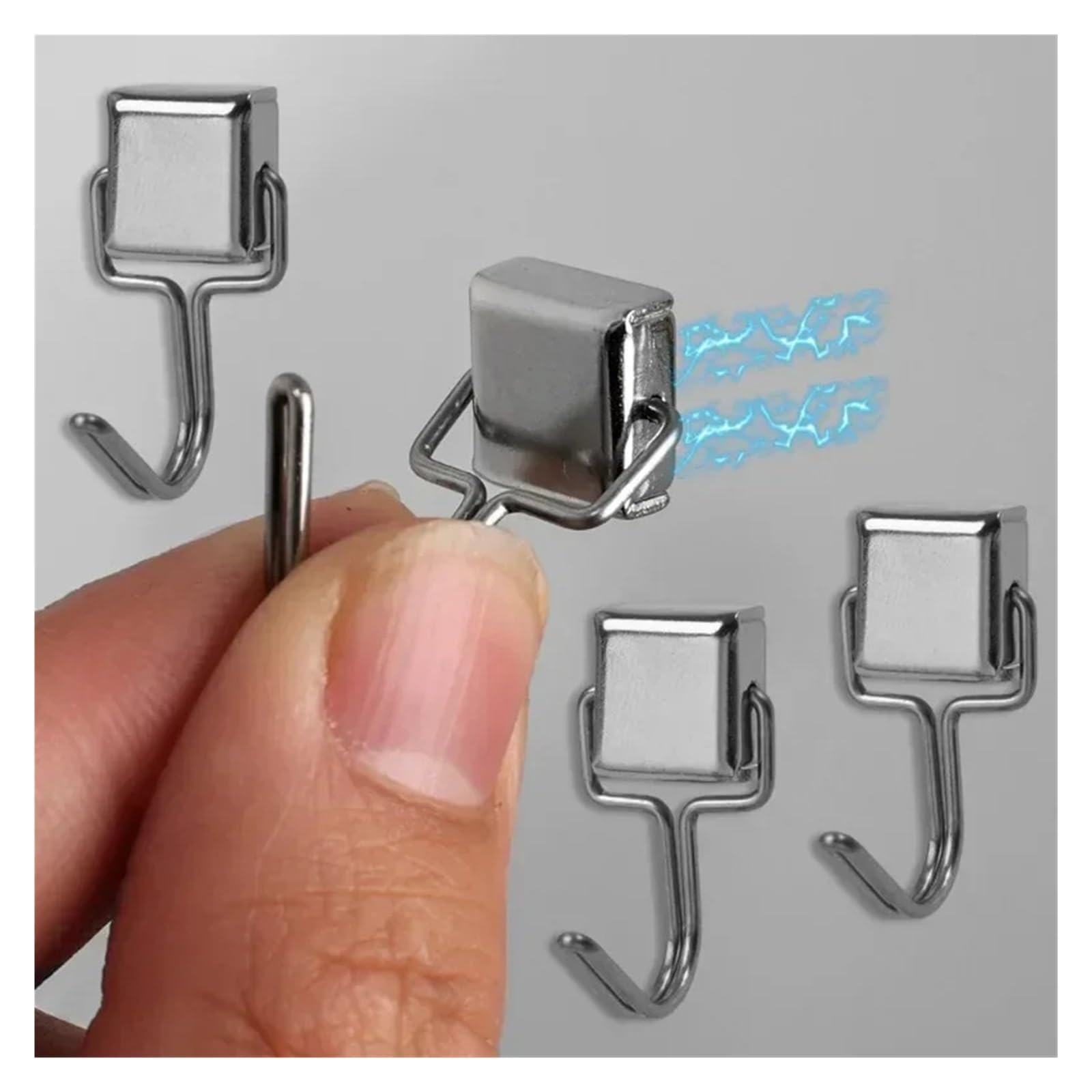 Genérico 30/10 Uds gancho magnético multiusos ganchos montados en la pared hogar cocina baño soporte colgador(20pcs)