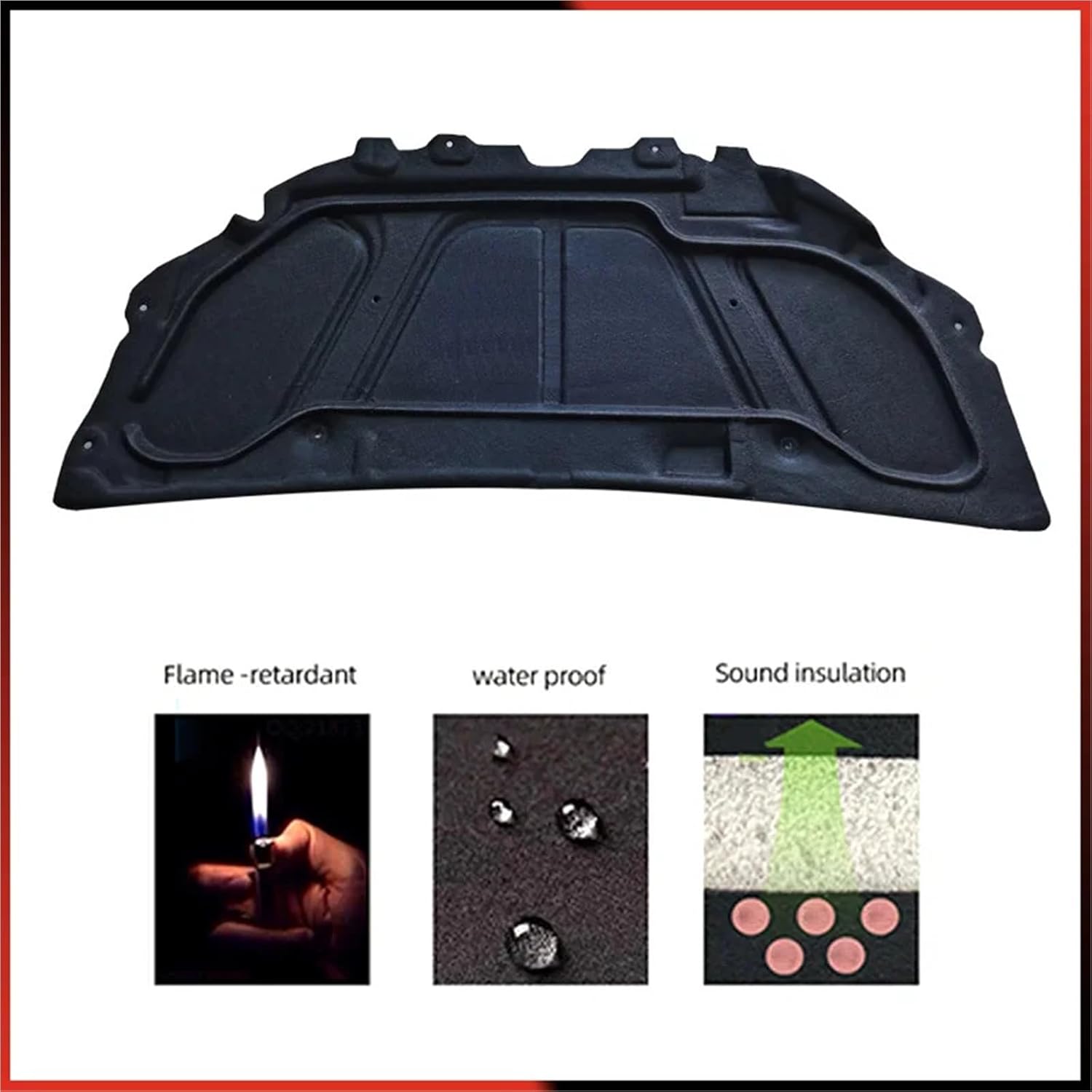 2004-2006 Compatible For Peugeot 307 2004 2005 2006 Accessories Engine Heat Sound Insulation Cotton Pad Soundproof Firewall Cover Mat