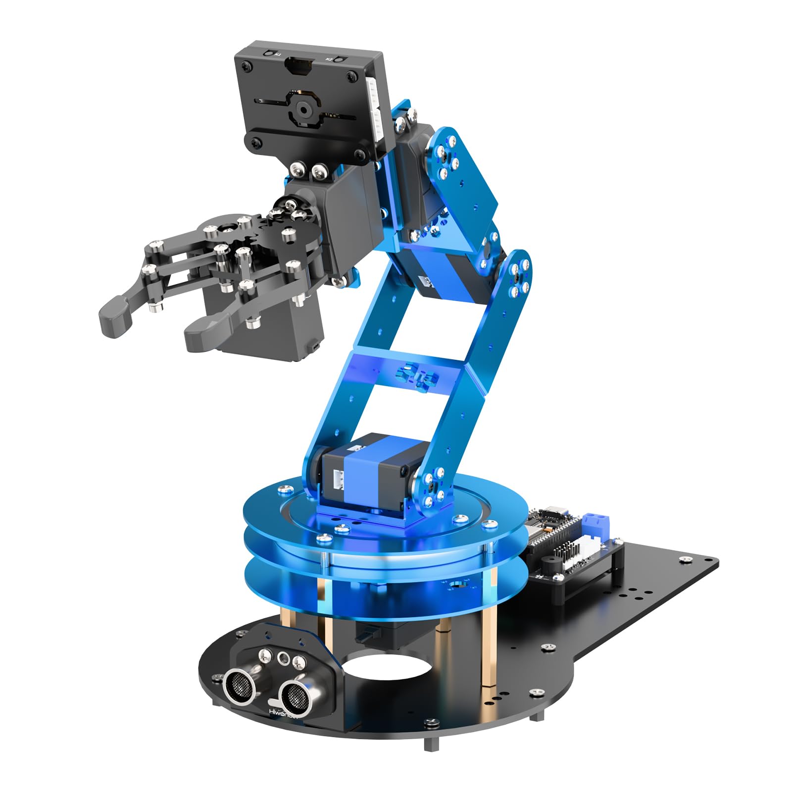 Robotic Arm for Arduino AI Vision & Voice Interaction 6DOF Serial Bus Servo Smart Robot Arm, STEM Project Educational Robot & Engineering Kits, Science/Coding/Programming Set, LeArm AI Advanced Kit