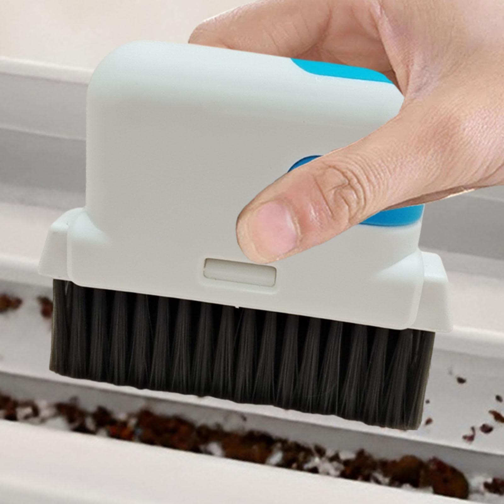 Brosse Nettoyage Pour Rails Et Rainures - Avec Raclette Et Soufflet, Pour Fenêtres, Cuisine, Salle De Bain, Voiture
