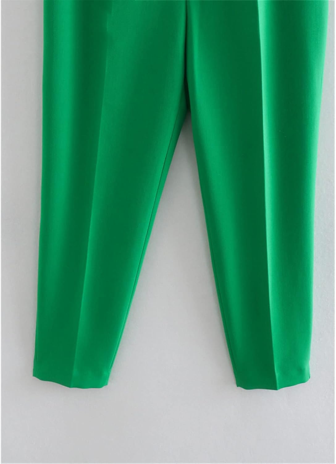Kelsiop Ladies Belt Ankle Pants Business Pants Office Zip Fly Pants Leg Pants