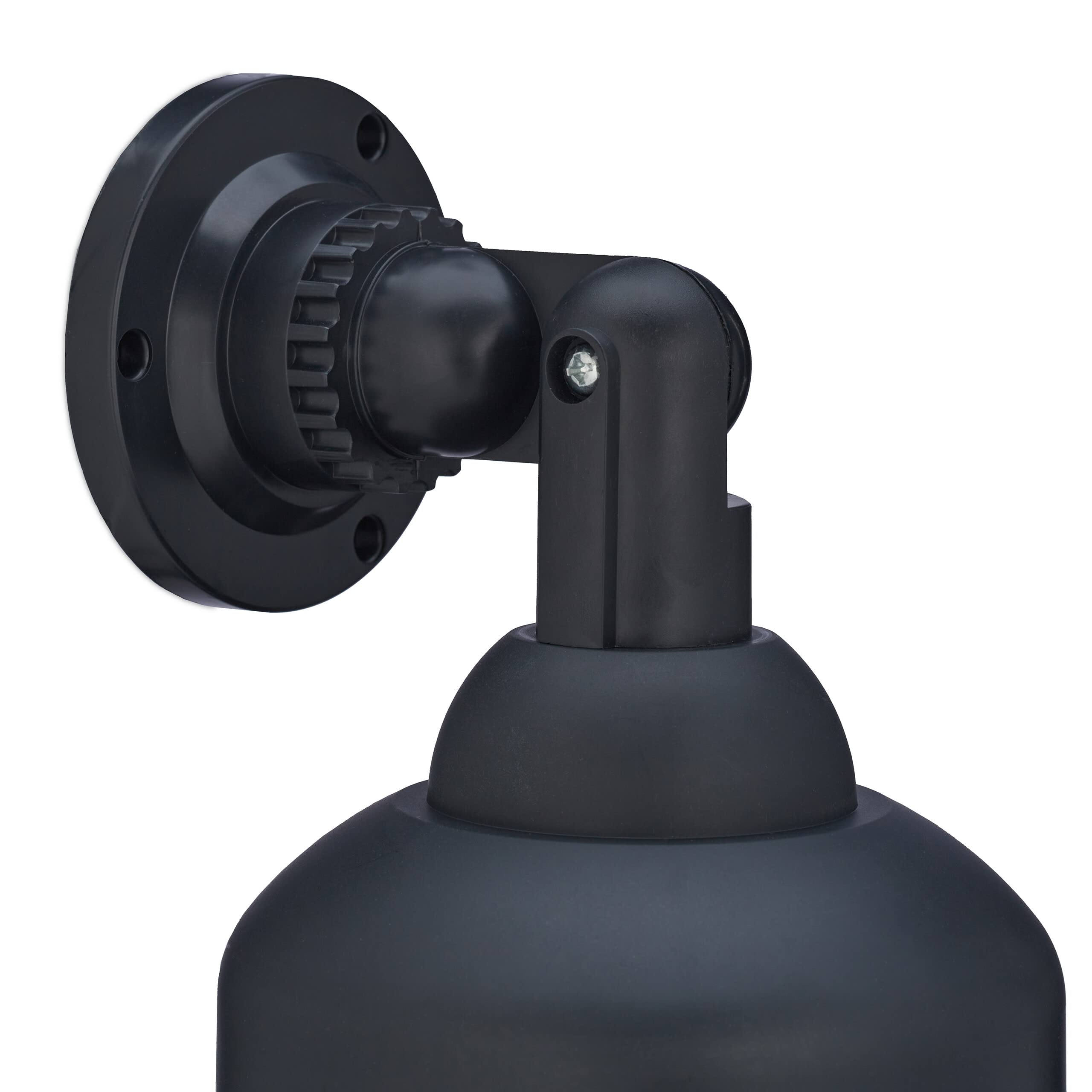 Relaxdays Telecamera Finta di Sorveglianza, Set 2 Dummy Camera, LED Lampeggiante, HLP: 23,5x12,5x14 cm, Deterrente, Nero