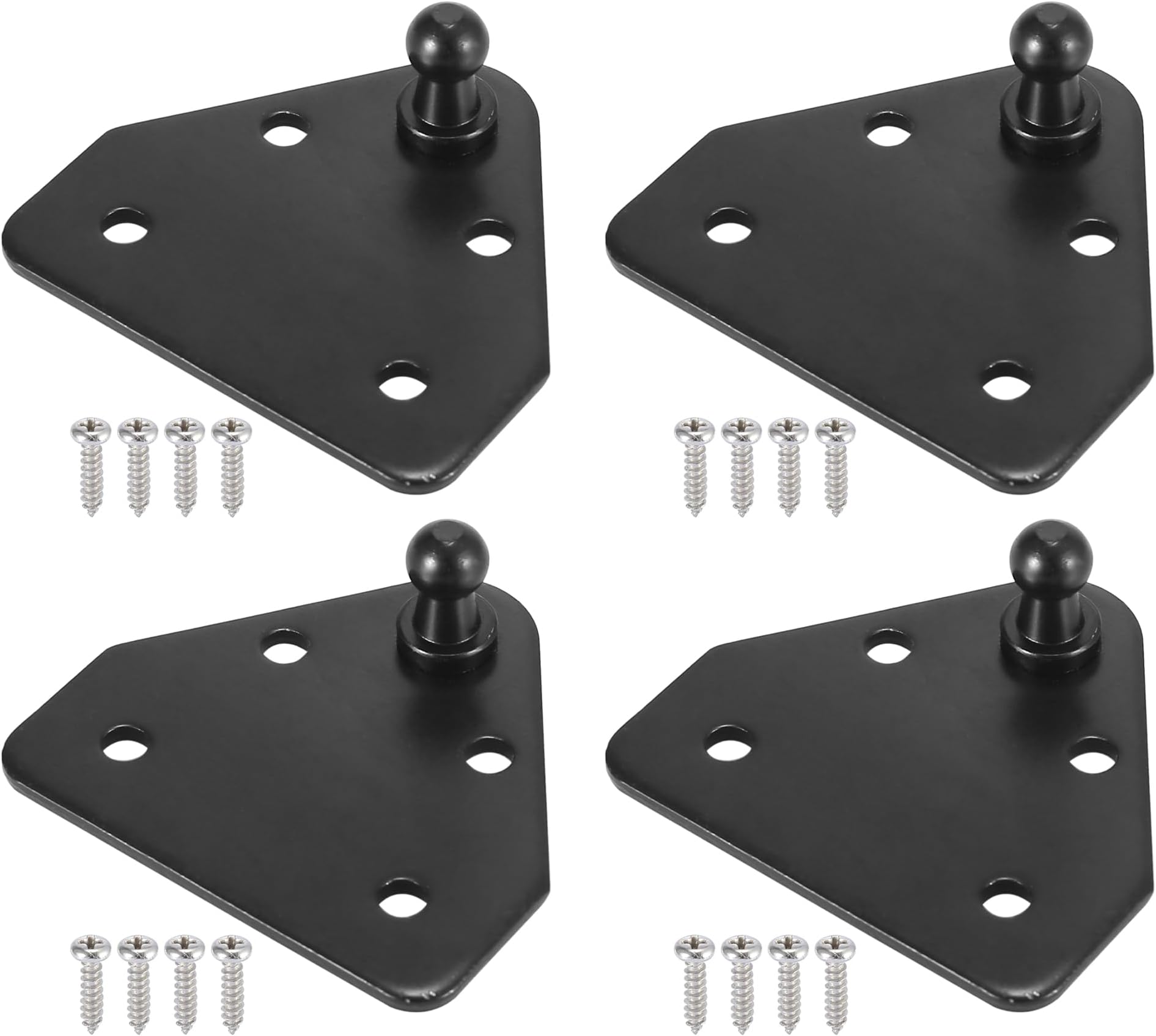 X AUTOHAUX 4 Set Car Ball Studs Mounting Bracket for Gas Strut Shock 64x58x21mm