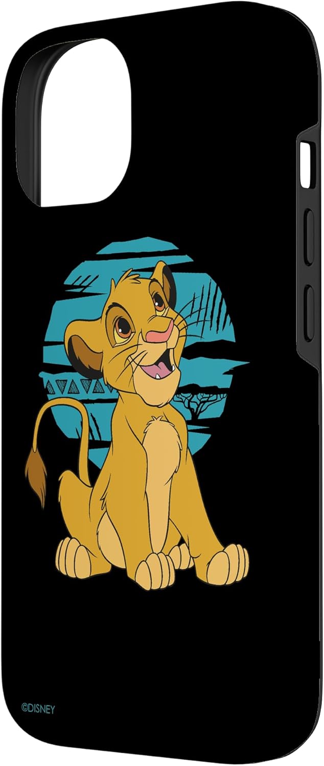 iPhone 16 Disney The Lion King Young Simba Happy Blue Retro Case