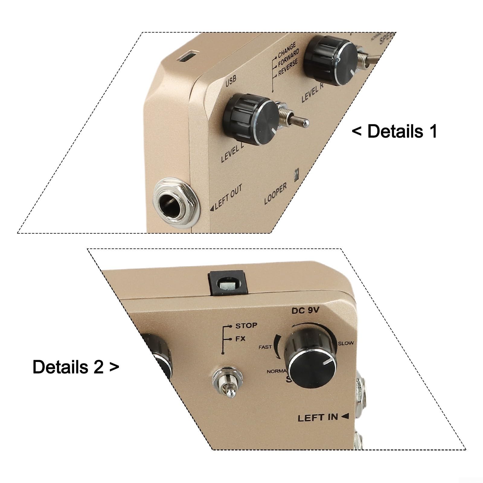 Rowin - Stazione Loop per chitarra elettrica con True Bypass e 11 tipi di suono, per musicisti creativi