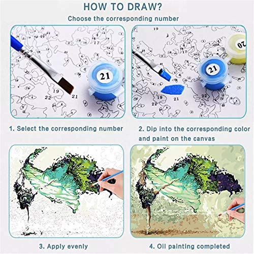 DIY Ölgemälde durch Zahlen Kits Coconut Island Landschaft Malen Nach Zahlen Kinder Erwachsene Anfänger Handgemalt… – Bild 5
